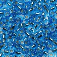 Miyuki seed beads 8/0 - Silverlined dark aqua 8-2429